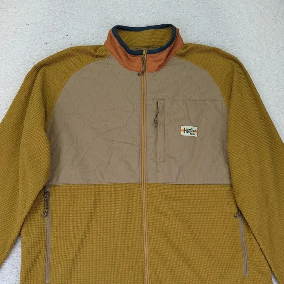 Howler Bros Talisman Fleece Jacket Mens Size Large Full Zip Lined Gorpcore Dijon - Picture 3 of 7
